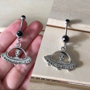 UFO Alien Belly Button Ring